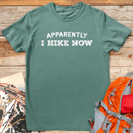 407 Apparently I Hike White - Light Green