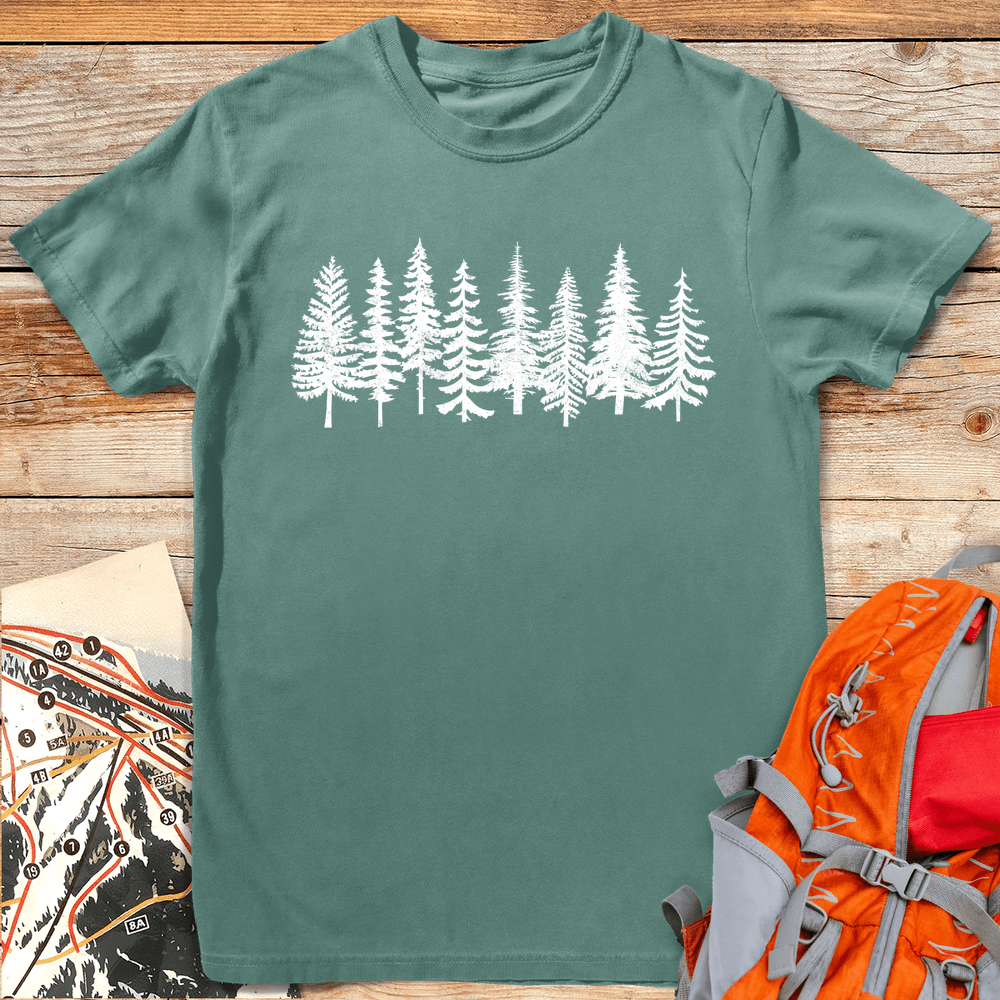 413 Simple Forest White - Light Green
