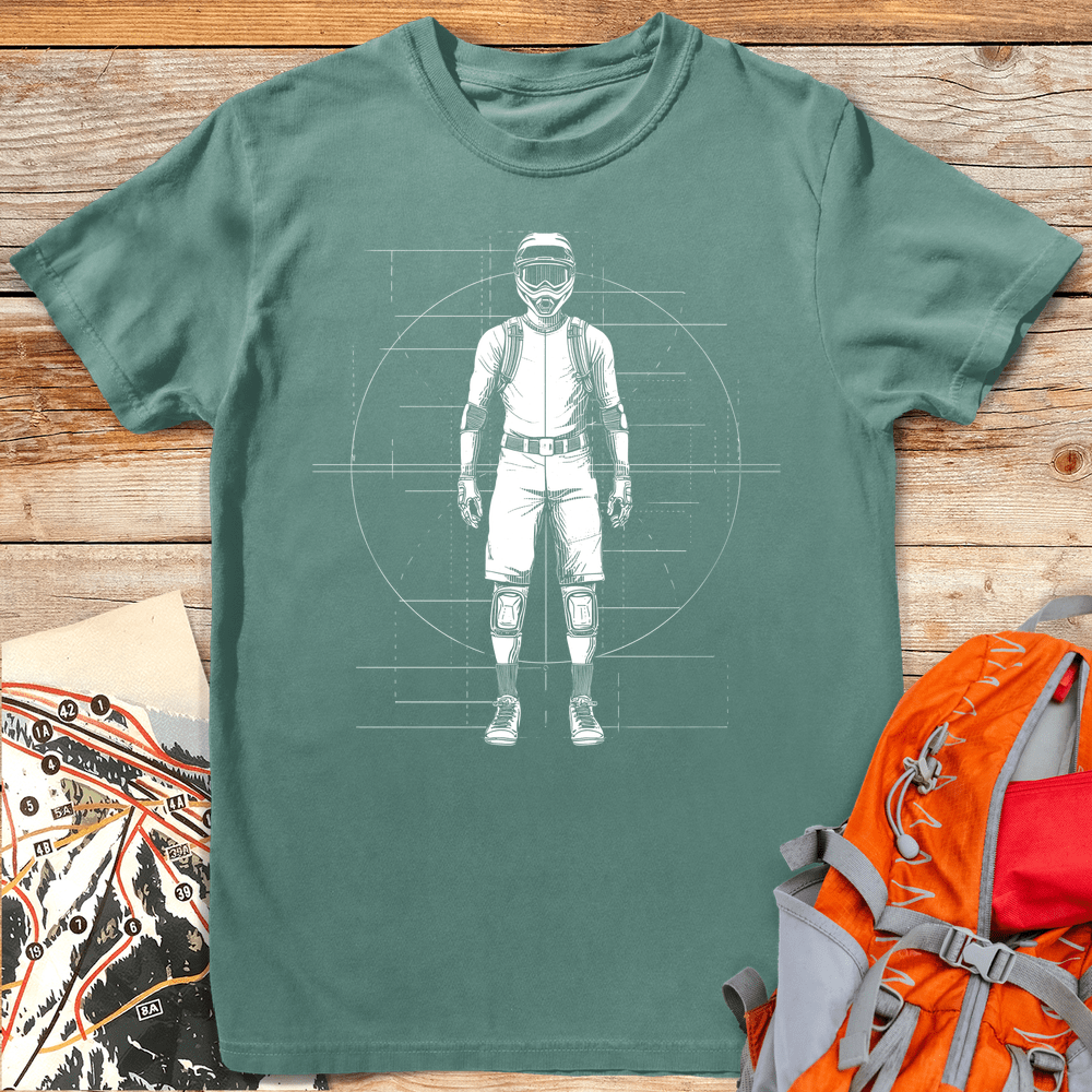 490 Biker Blueprint - Light Green