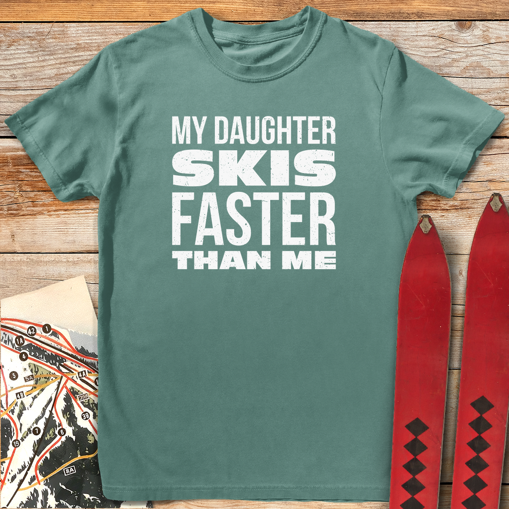 561 Daughter Skis Faster White - Light Green
