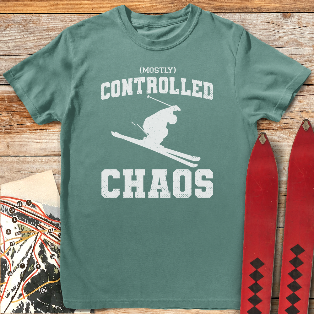 643 Controlled Chaos White - Light Green