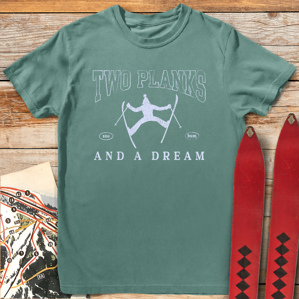 676 Two Plank Dream White - Light Green