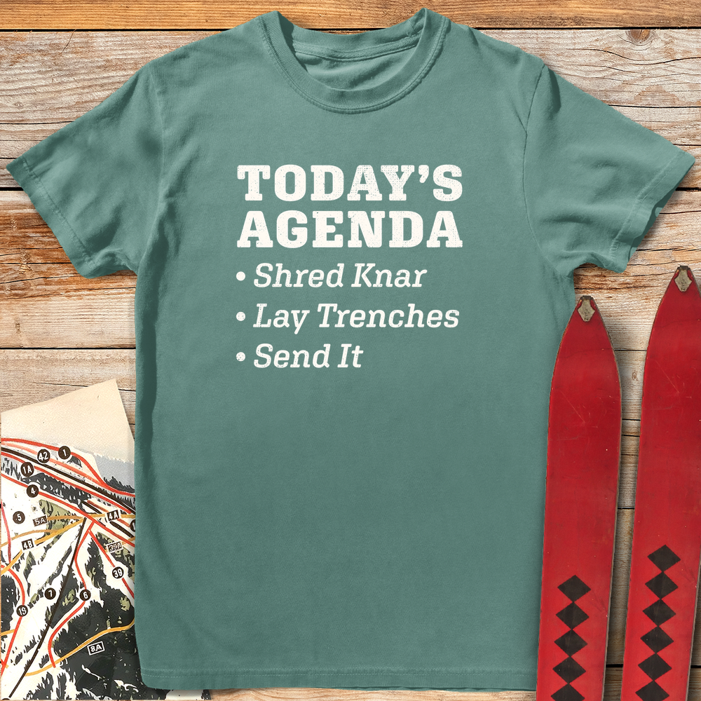 691 Todays Agenda White - Light Green