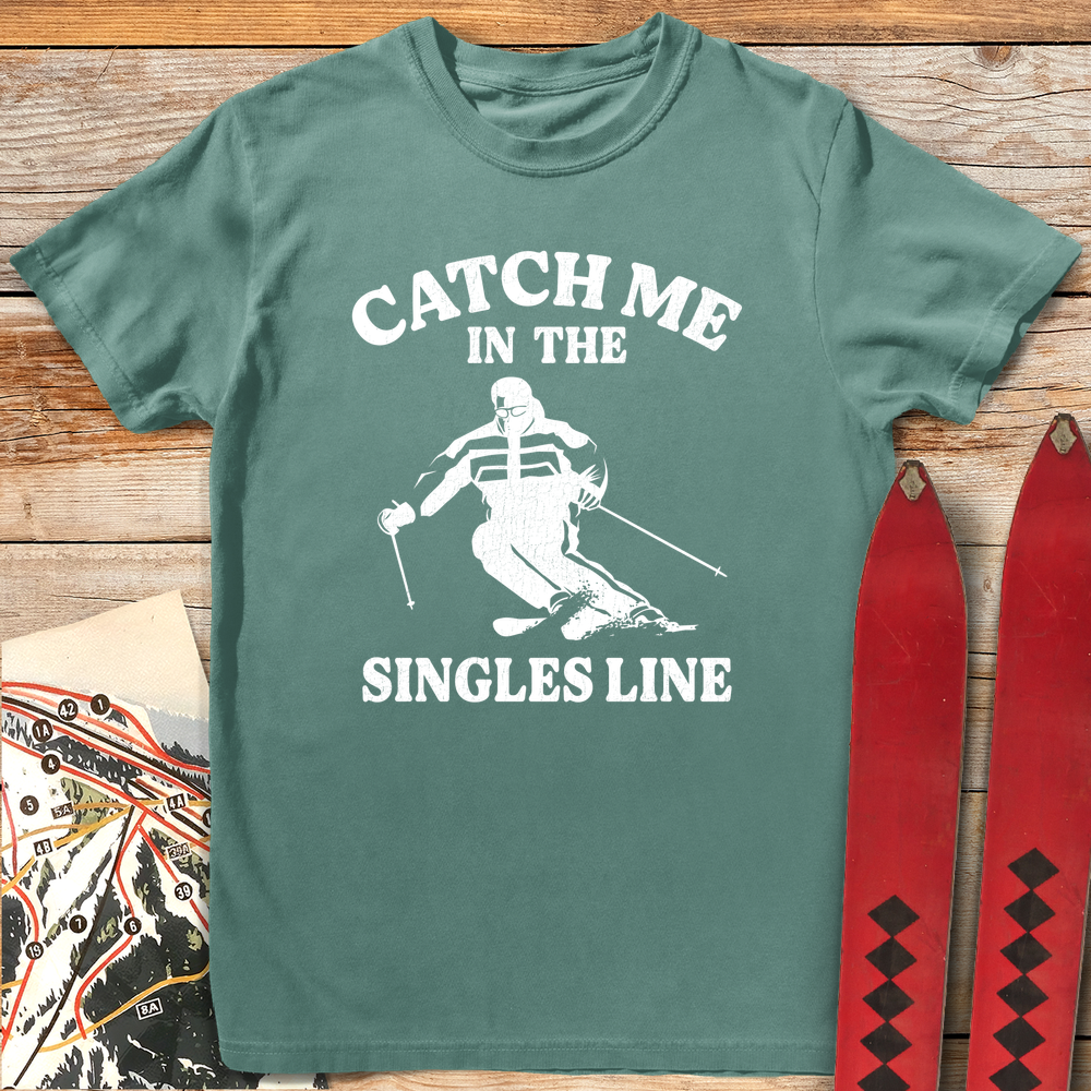700 Singles Line White - Light Green