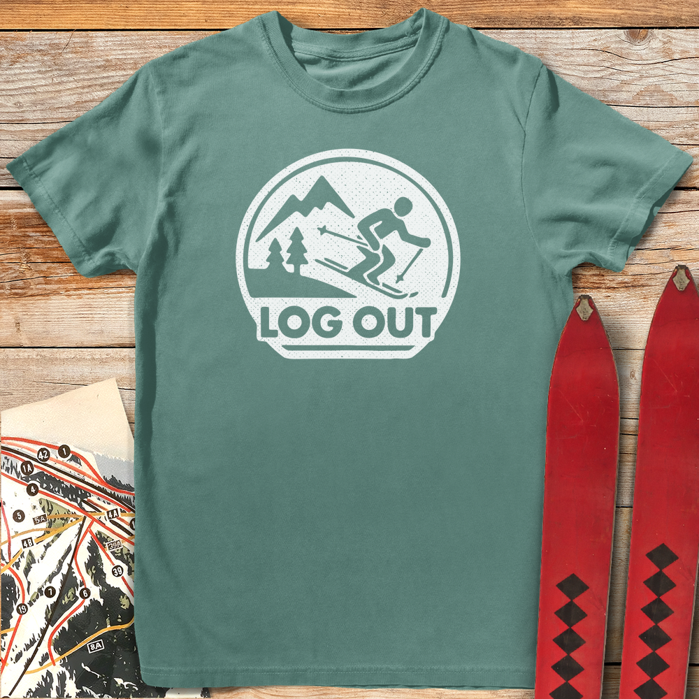 746 Log Out Skier White - Light Green