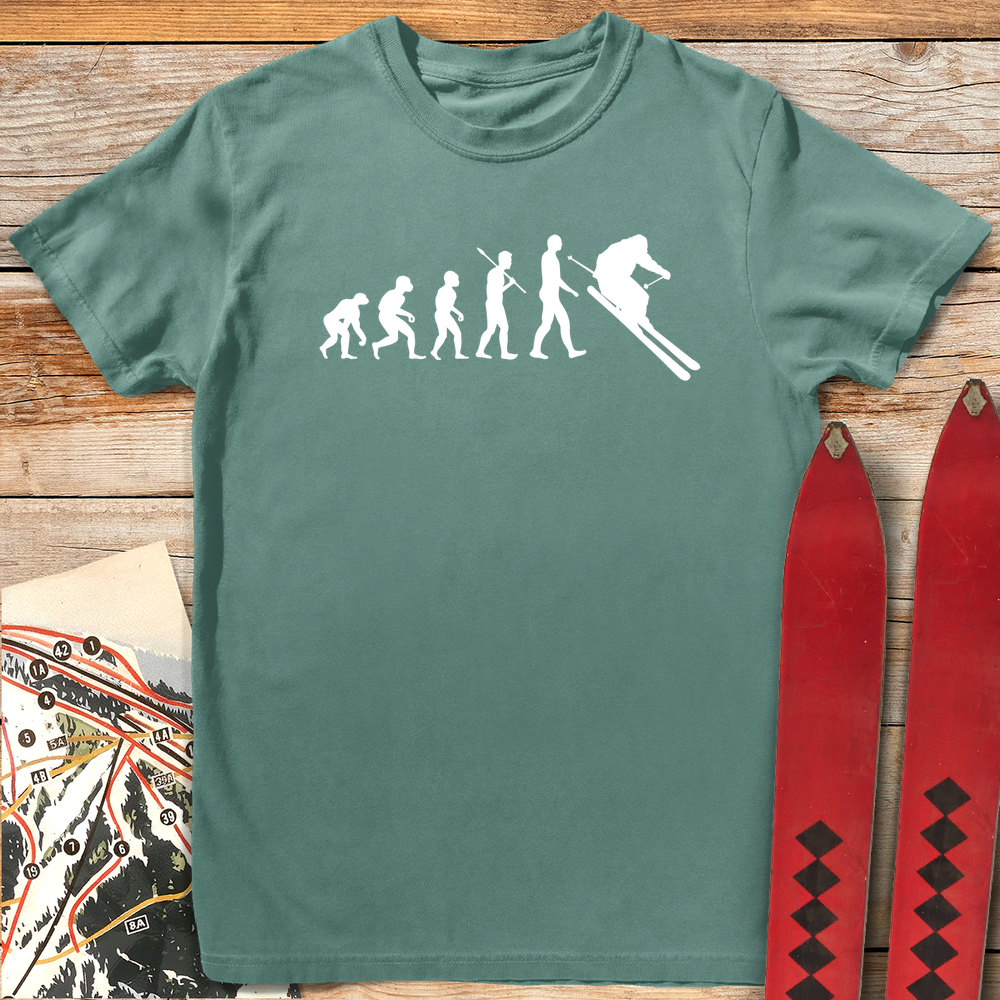 767 Evolution Of Skiers White - Light Green
