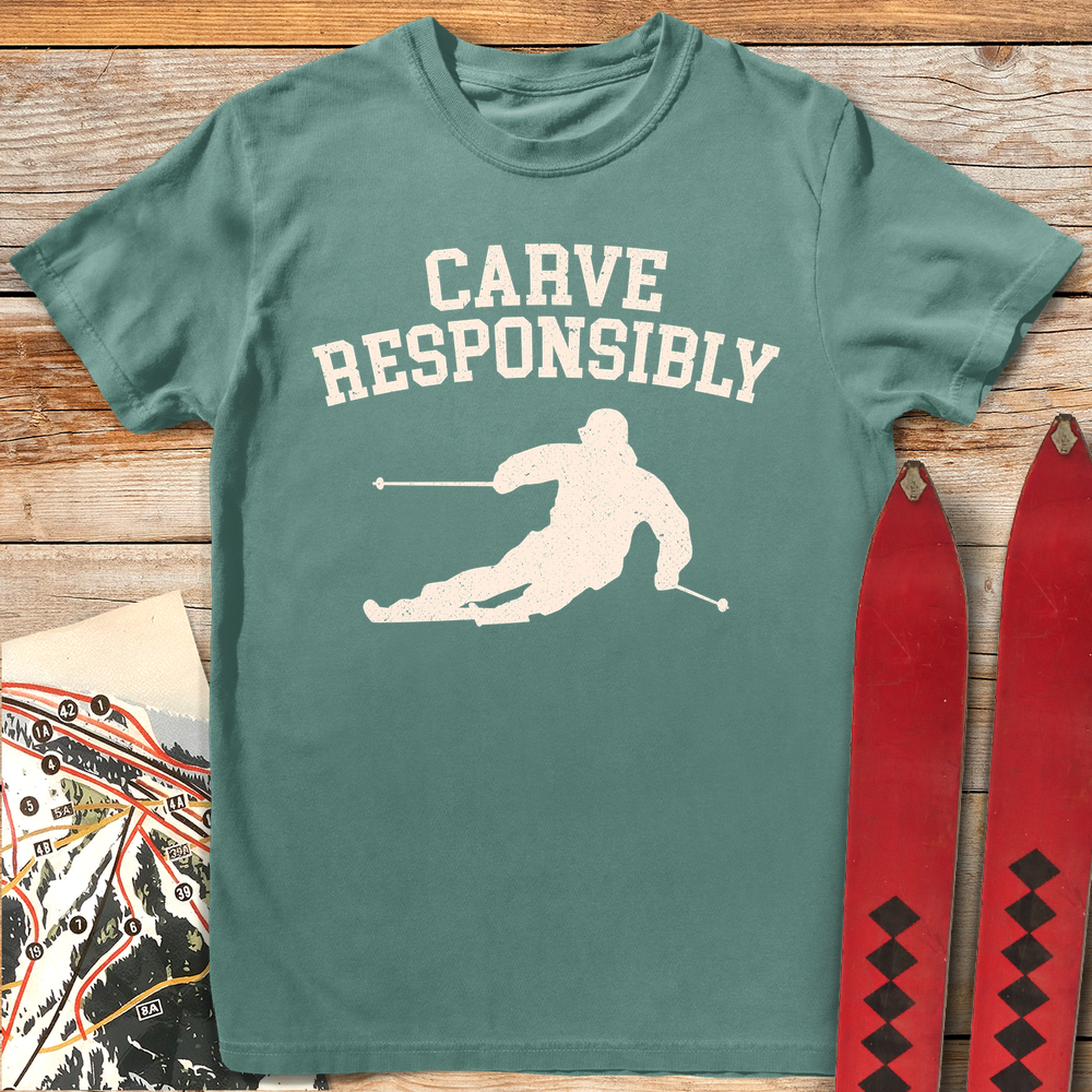 765 Carve Responsibly White - Light Green