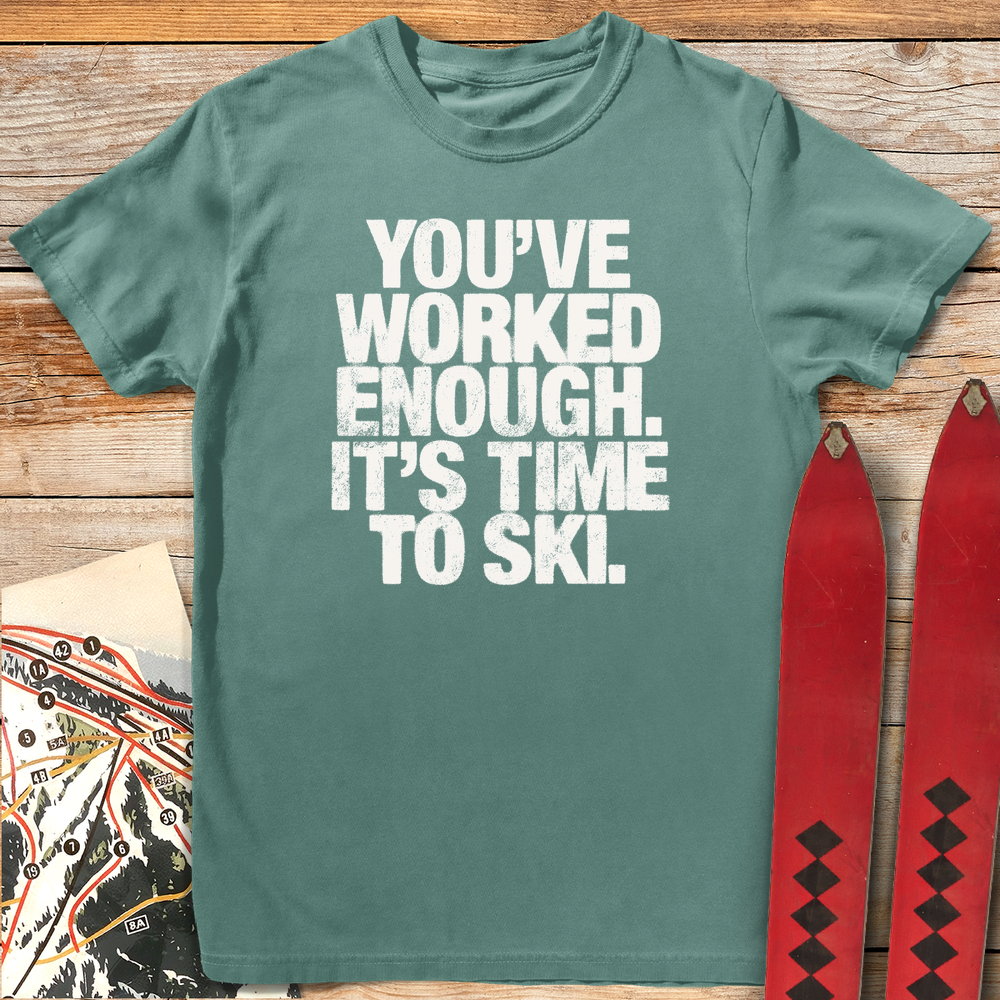 780 Enough Work White - Light Green