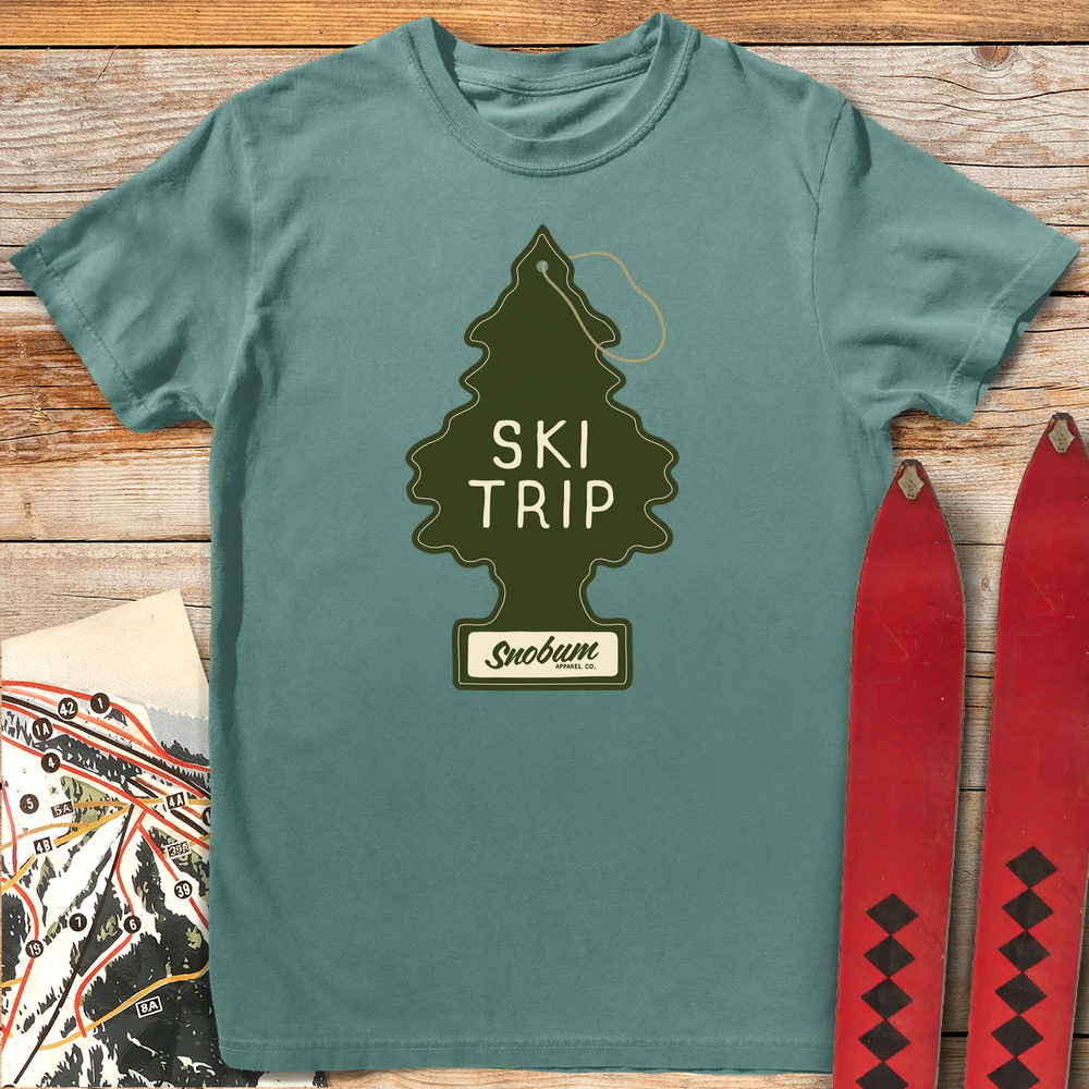 782 Ski Trip White - Light Green