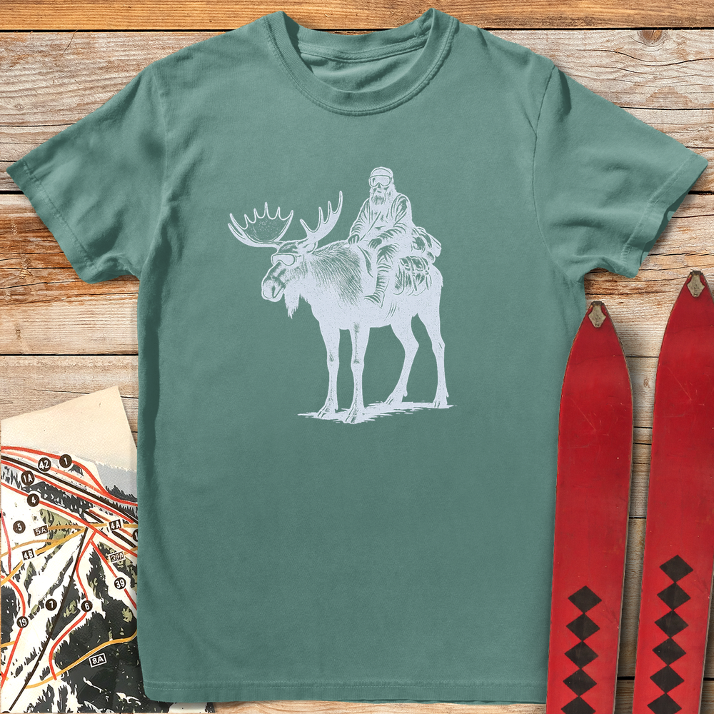 822 Moose Ride White - Light Green