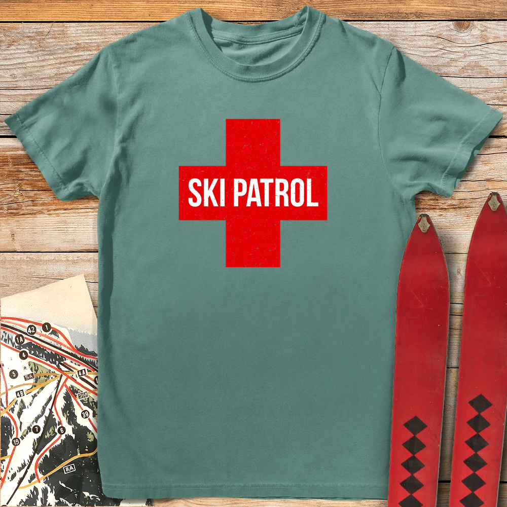 802 Ski Patrol Cross White - Light Green