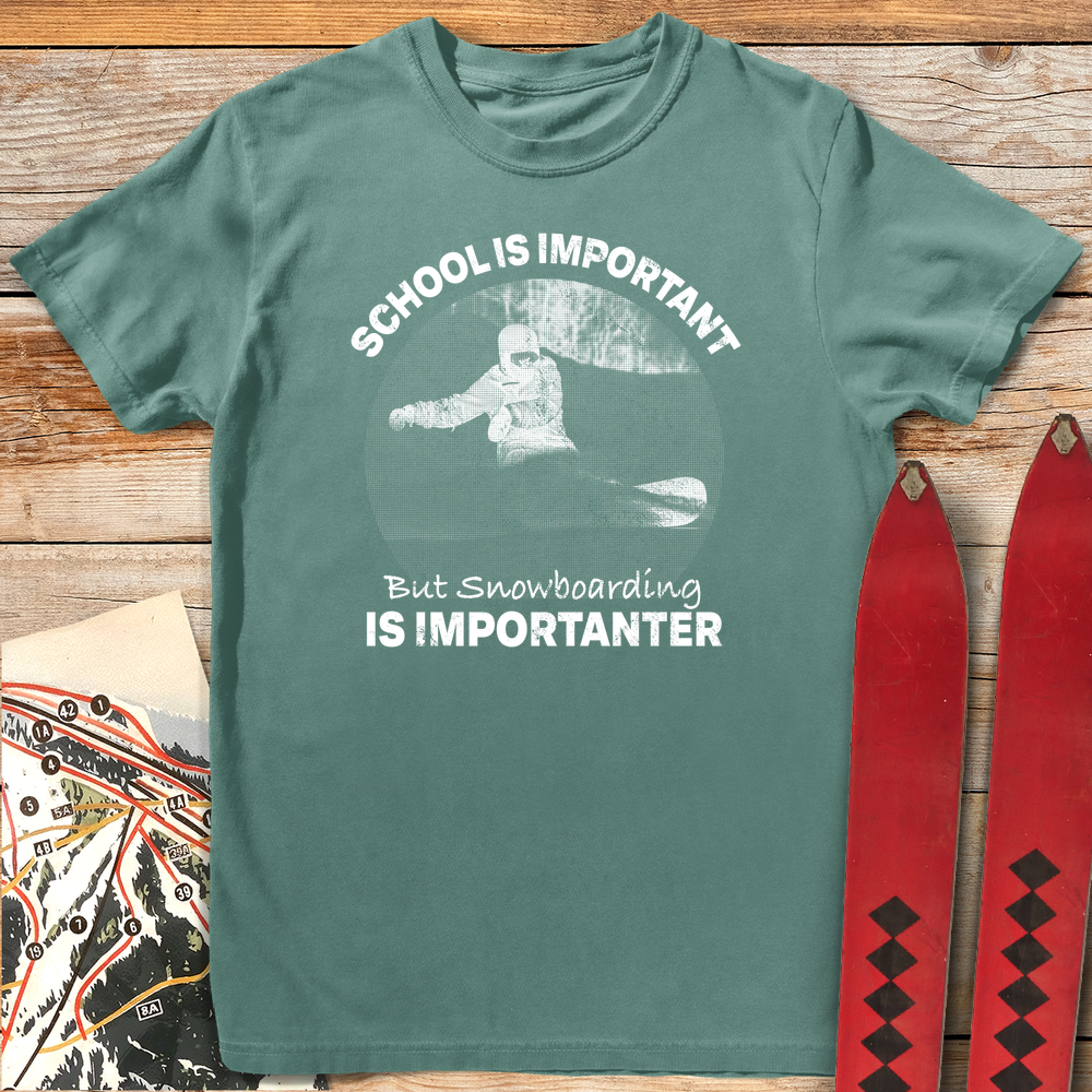 Snowboarding Importanter White - Light Green