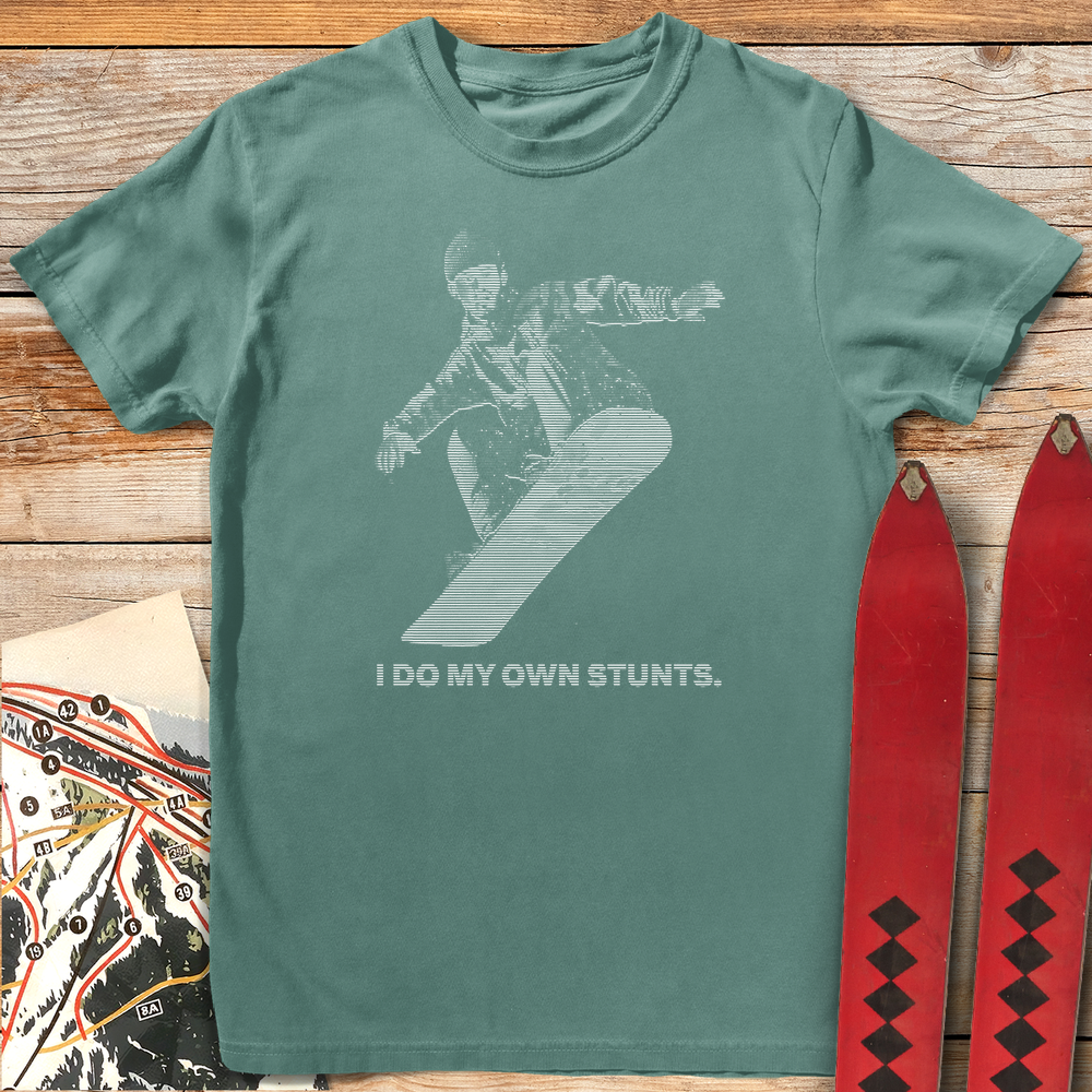 841 Snowboard Stunts White - Light Green