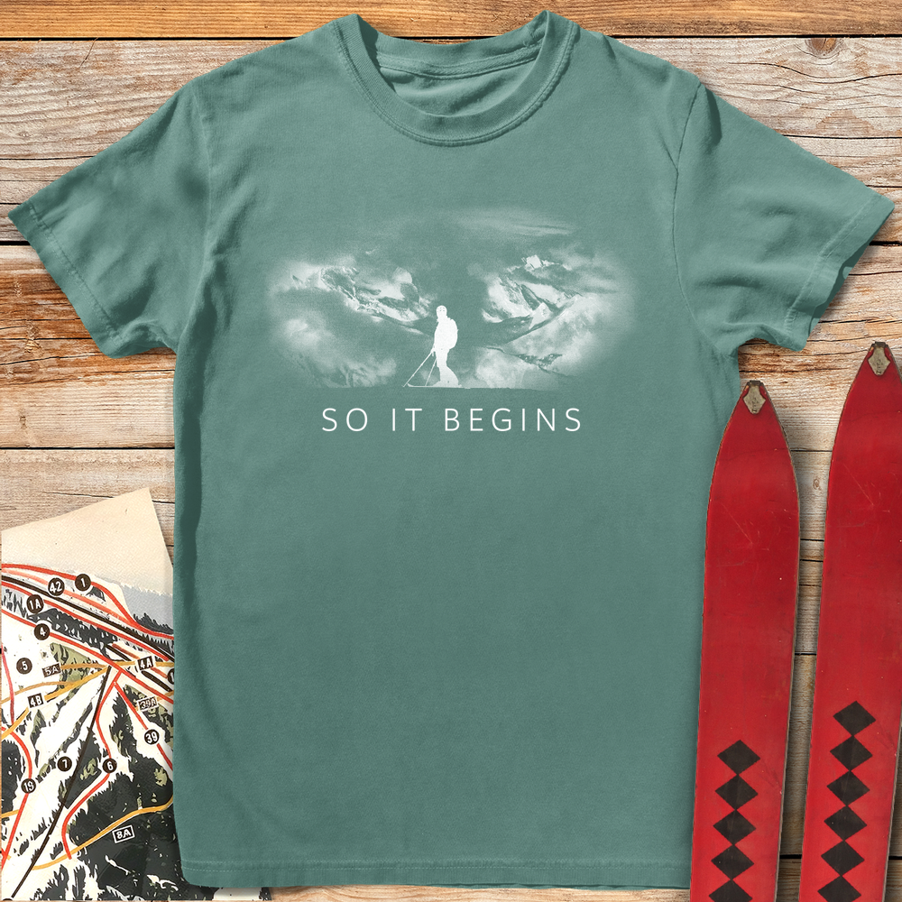 829 So It Begins White - Light Green