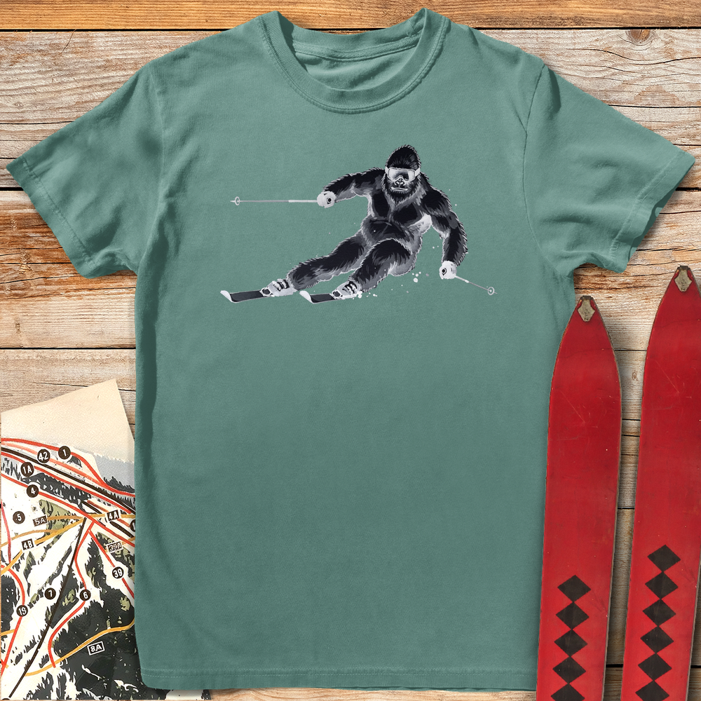 854 Big Hairy Carve White - Light Green