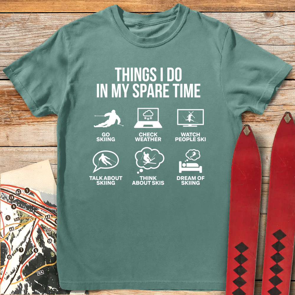 936 Spare Time Ski White - Light Green