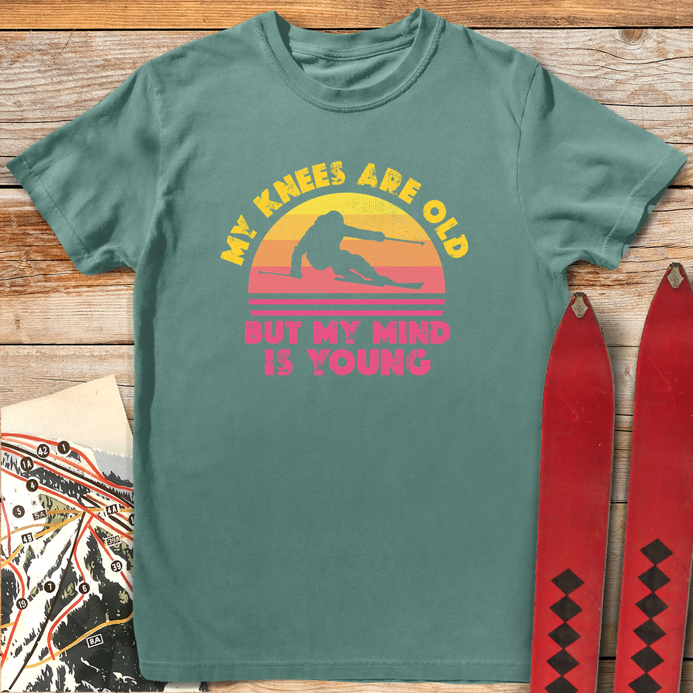 1011 Old Knees Young Mind White - Light Green