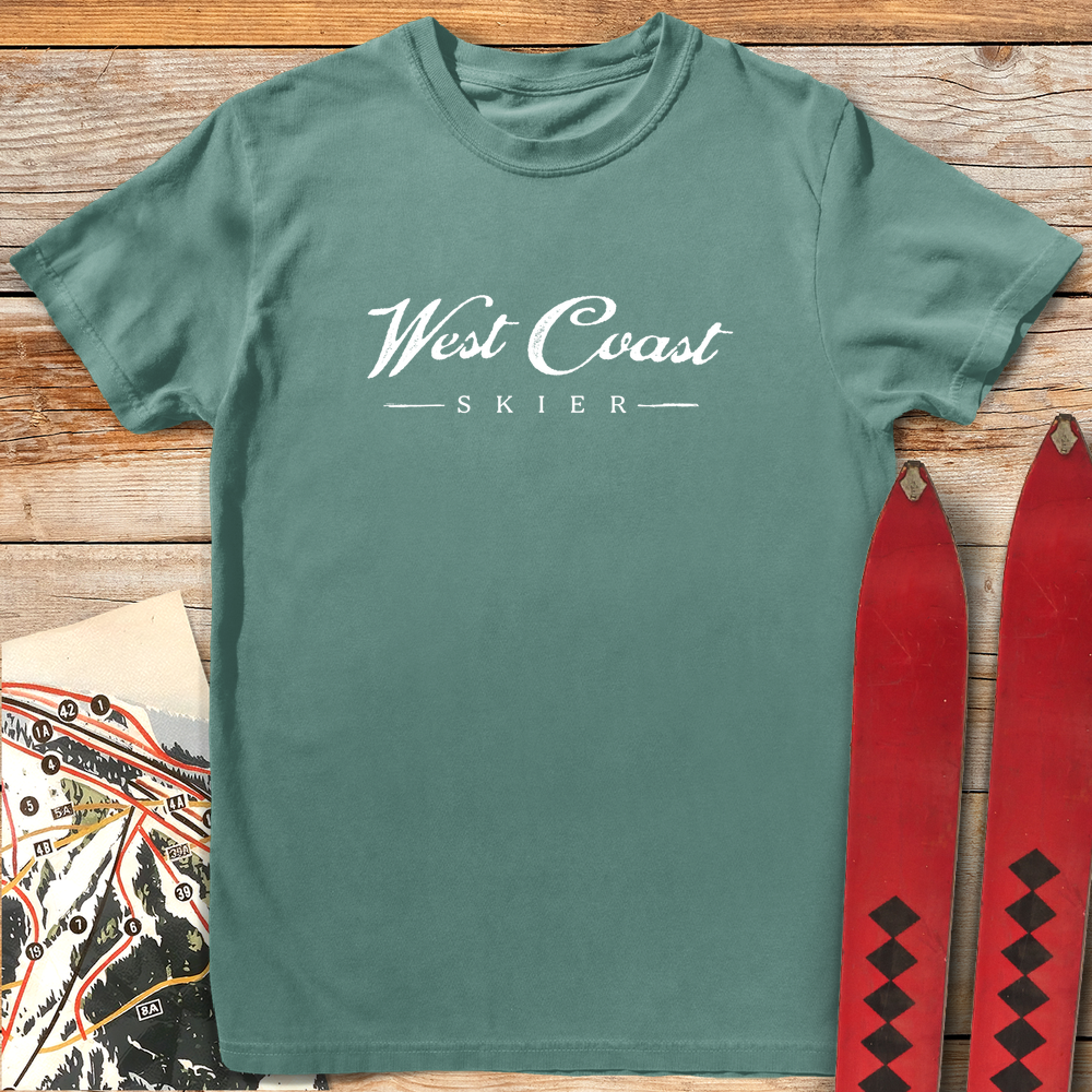 1036 West Coast Skier White - Light Green