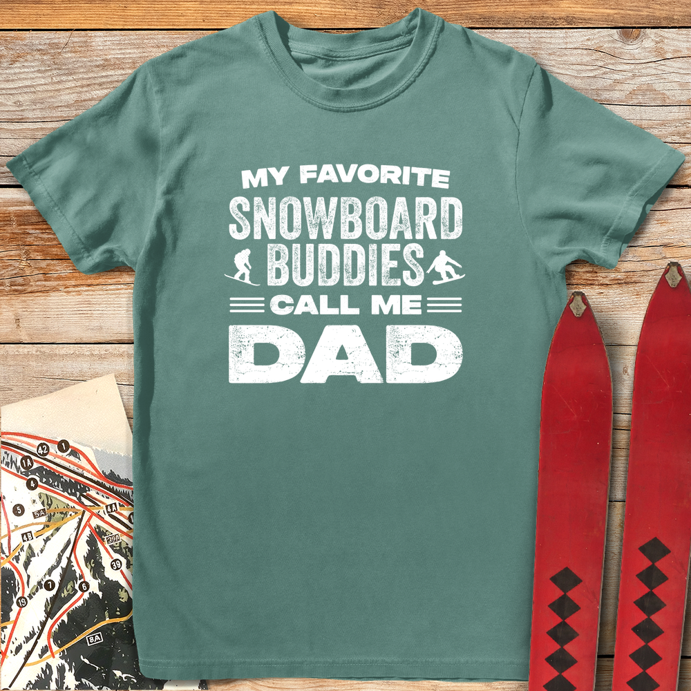 1035 Favorite Snowboard Buddies White - Light Green