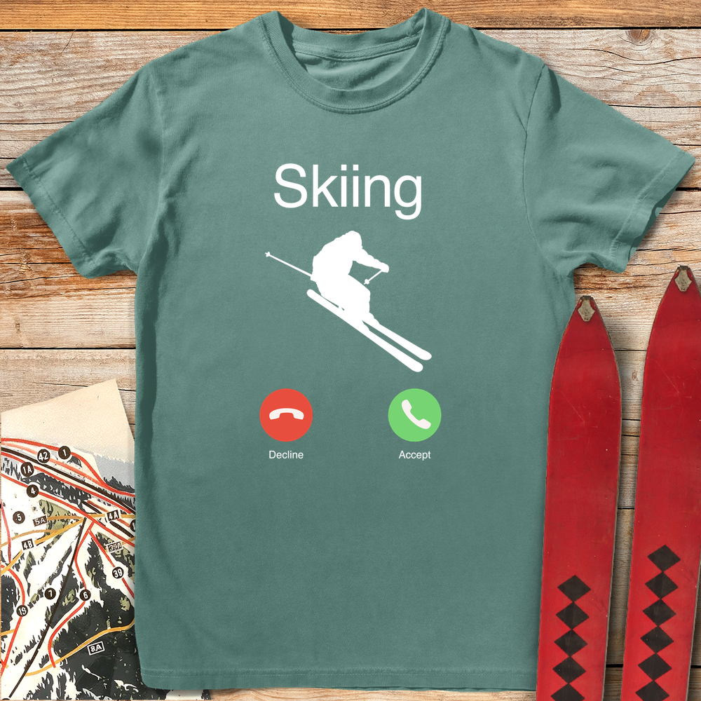 1028 Ski Call White - Light Green