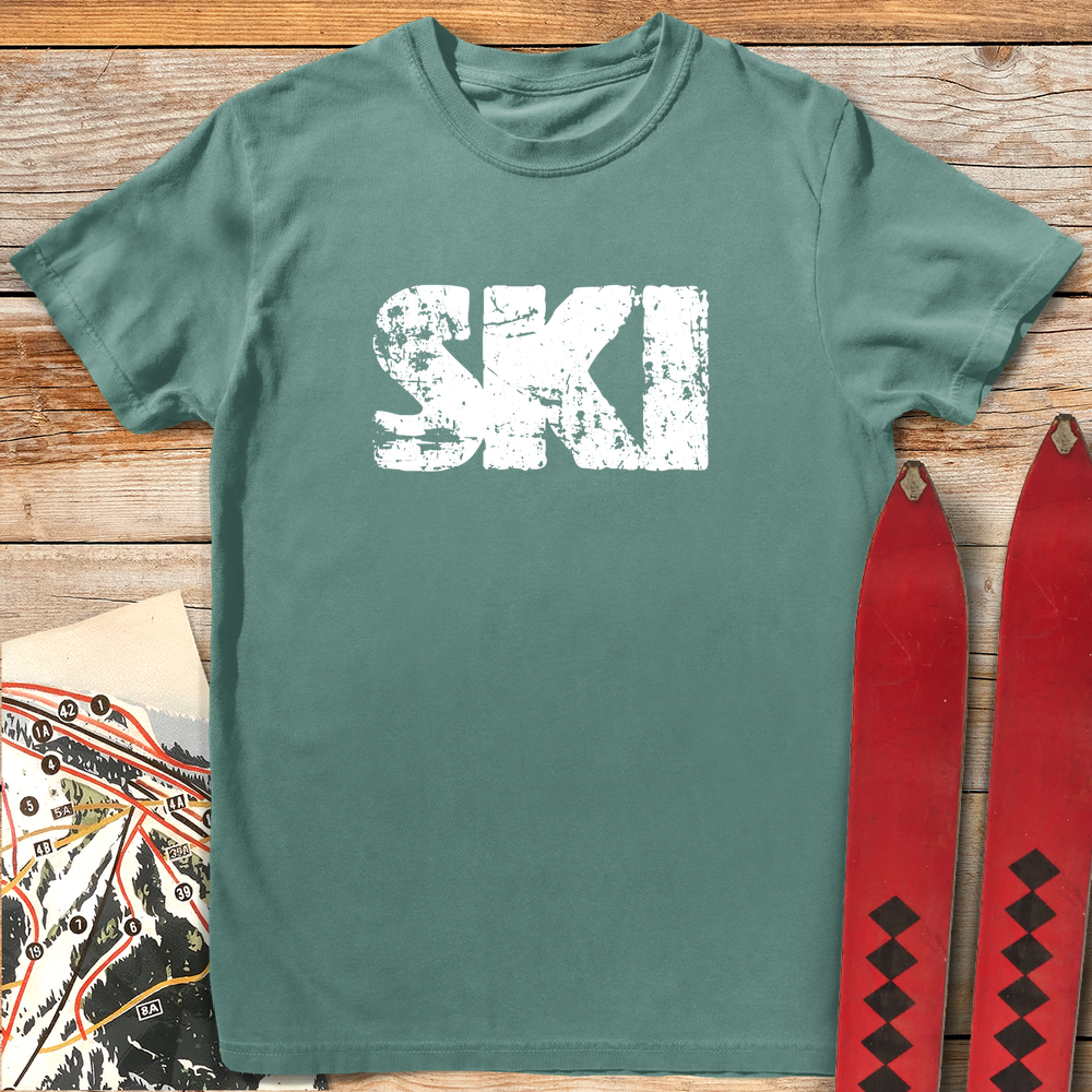 1068 Grunge Ski White - Light Green