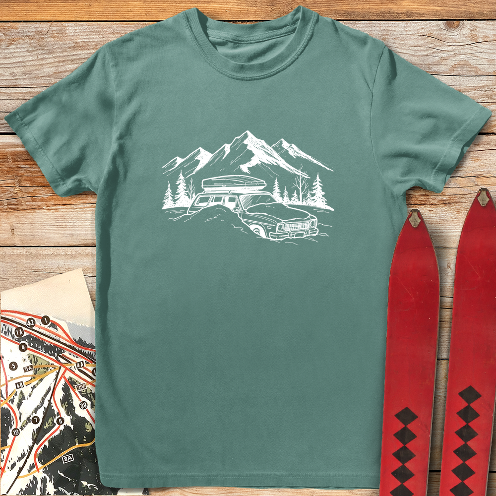 1089 Snowed In White - Light Green