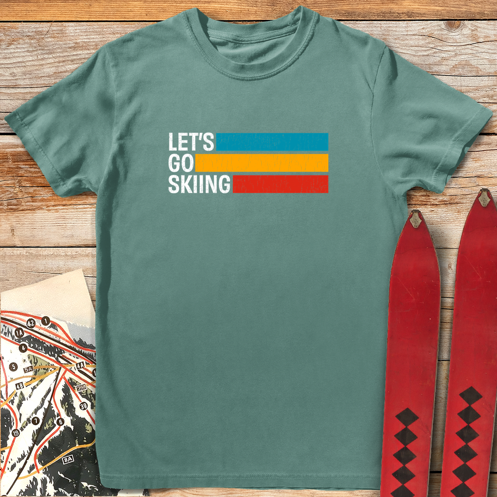 1109 Let S Ski Vintage White - Light Green