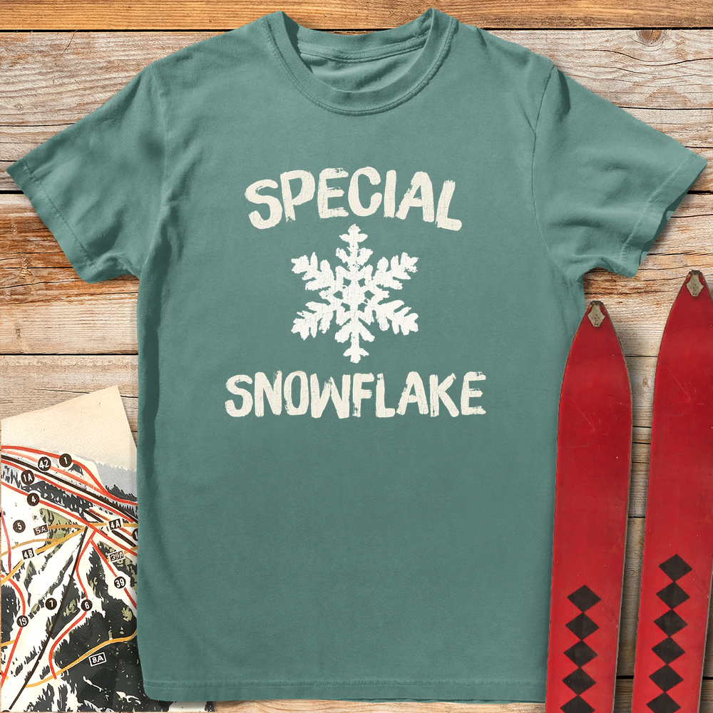 1128 Special Snowflake White - Light Green