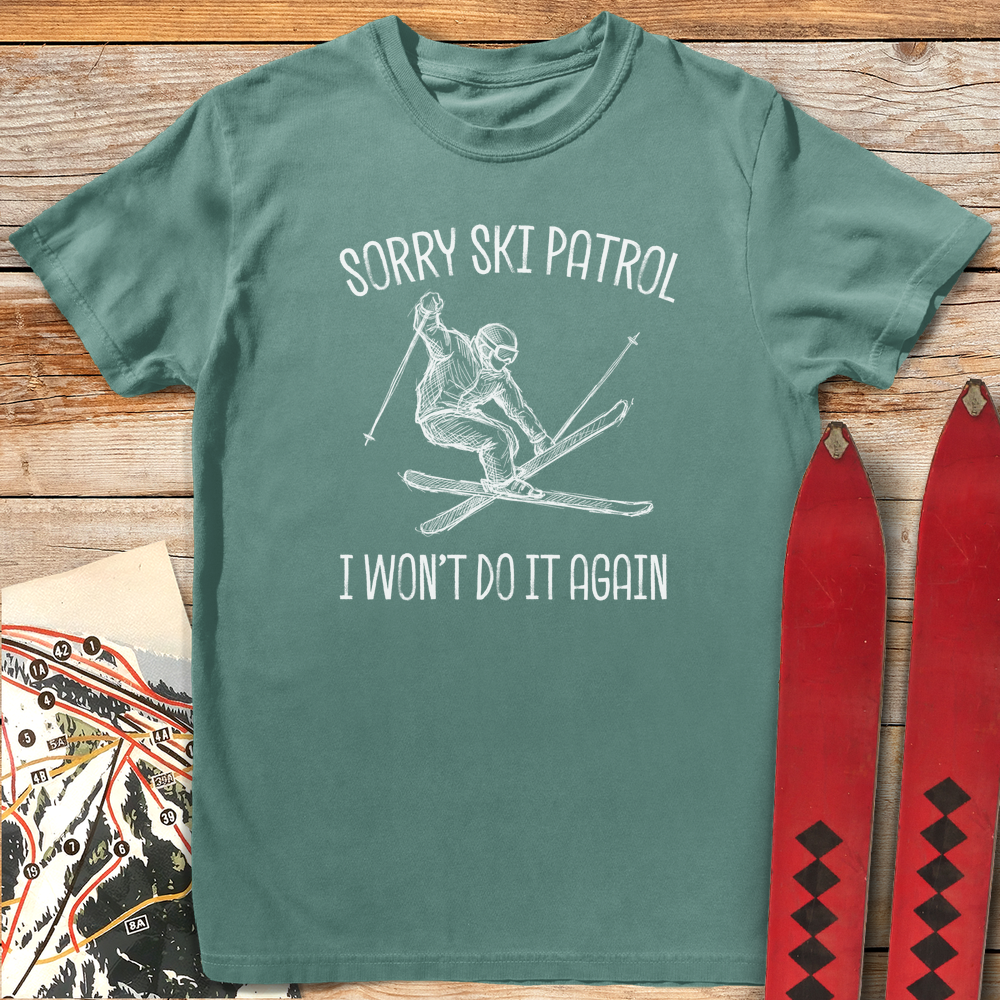 1171 Sorry Ski Patrol White - Light Green