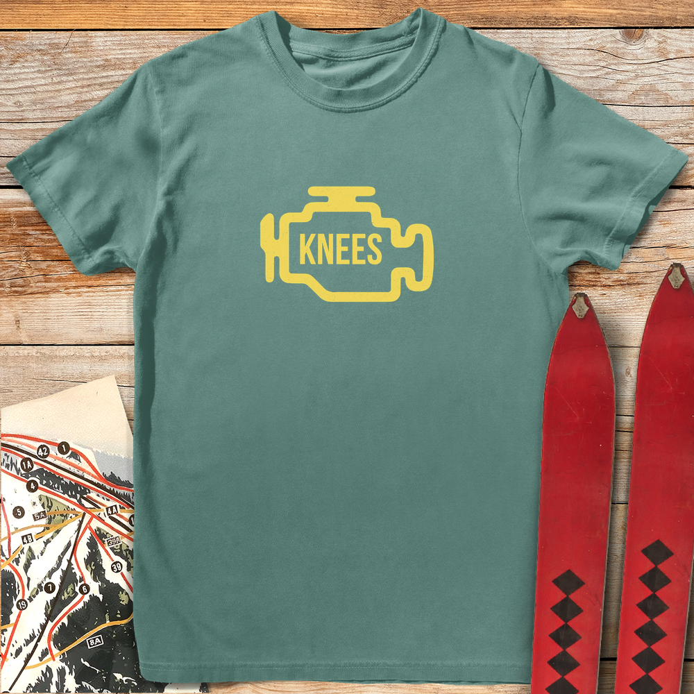 1211 Check Knees White - Light Green