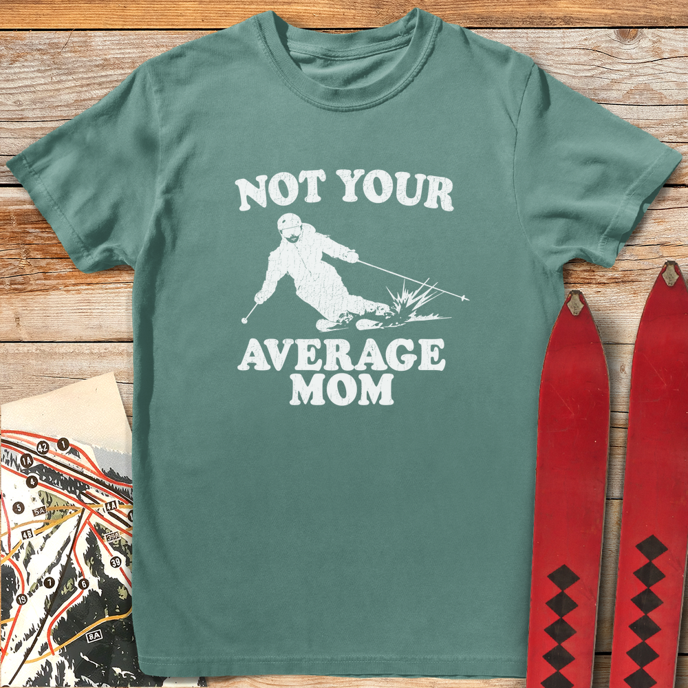 1243 Not Average Mom Ski White - Light Green