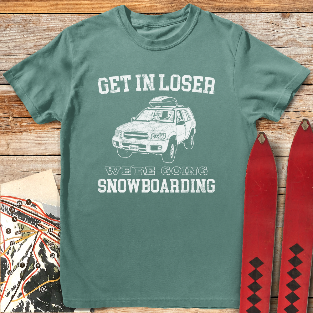 1240 Get In Loser Snowboard White - Light Green