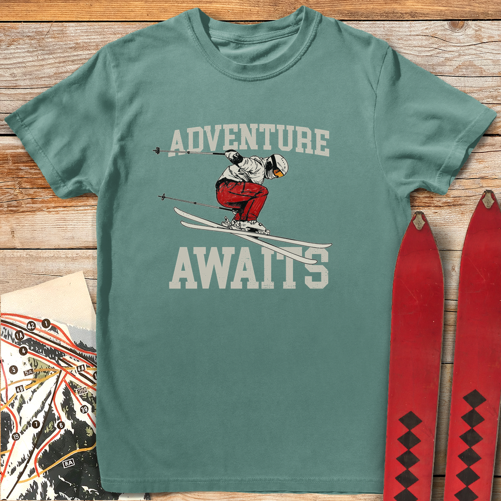 1269 Adventure Awaits Ski White - Light Green