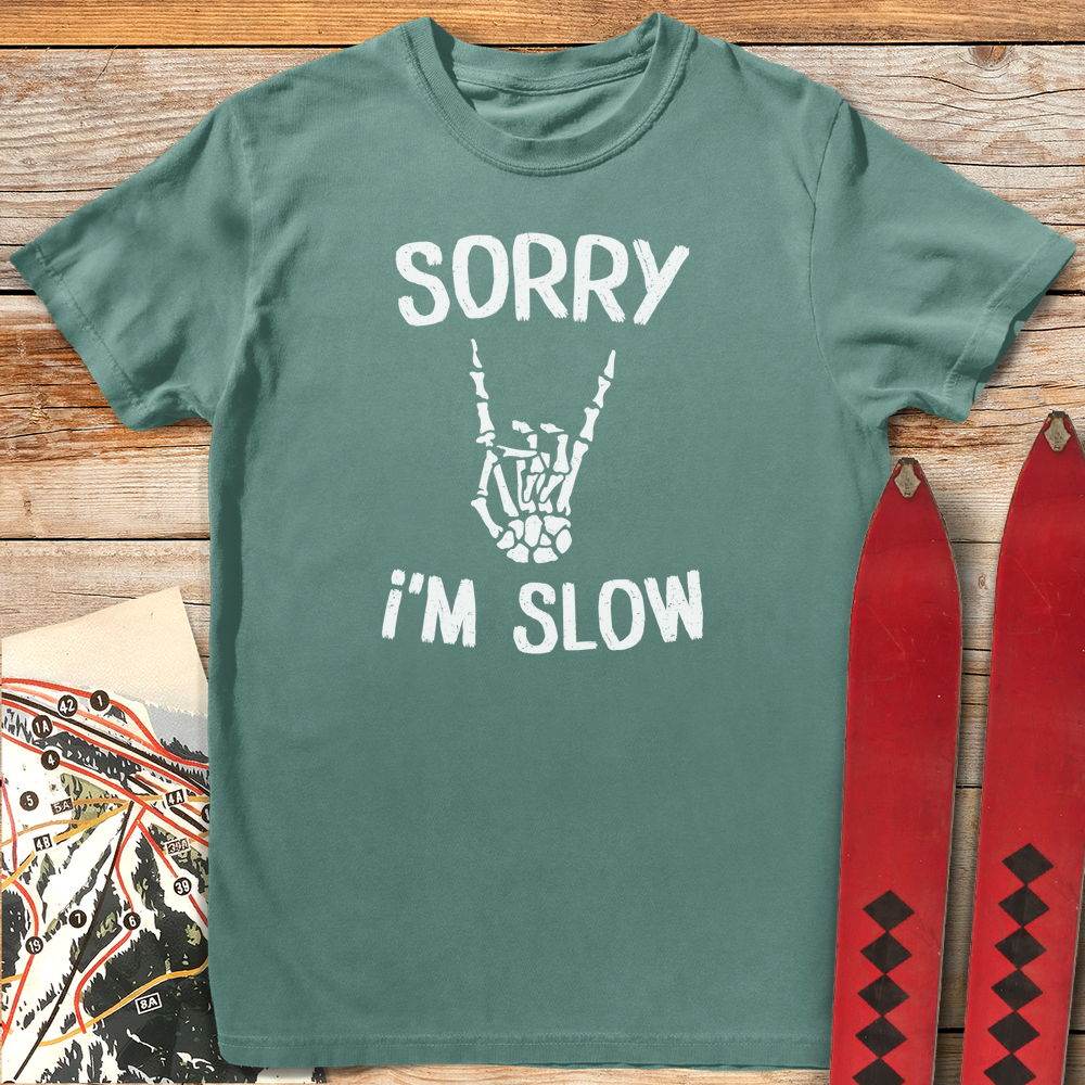 1262 Sorry I M Slow White - Light Green