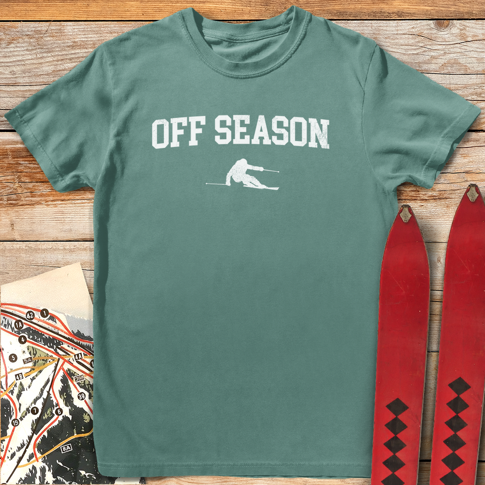 1271 Off Season Skier White - Light Green