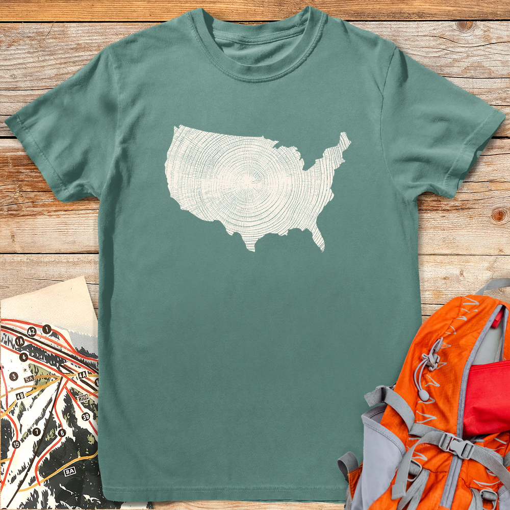 1316 Woodgrain America White - Light Green