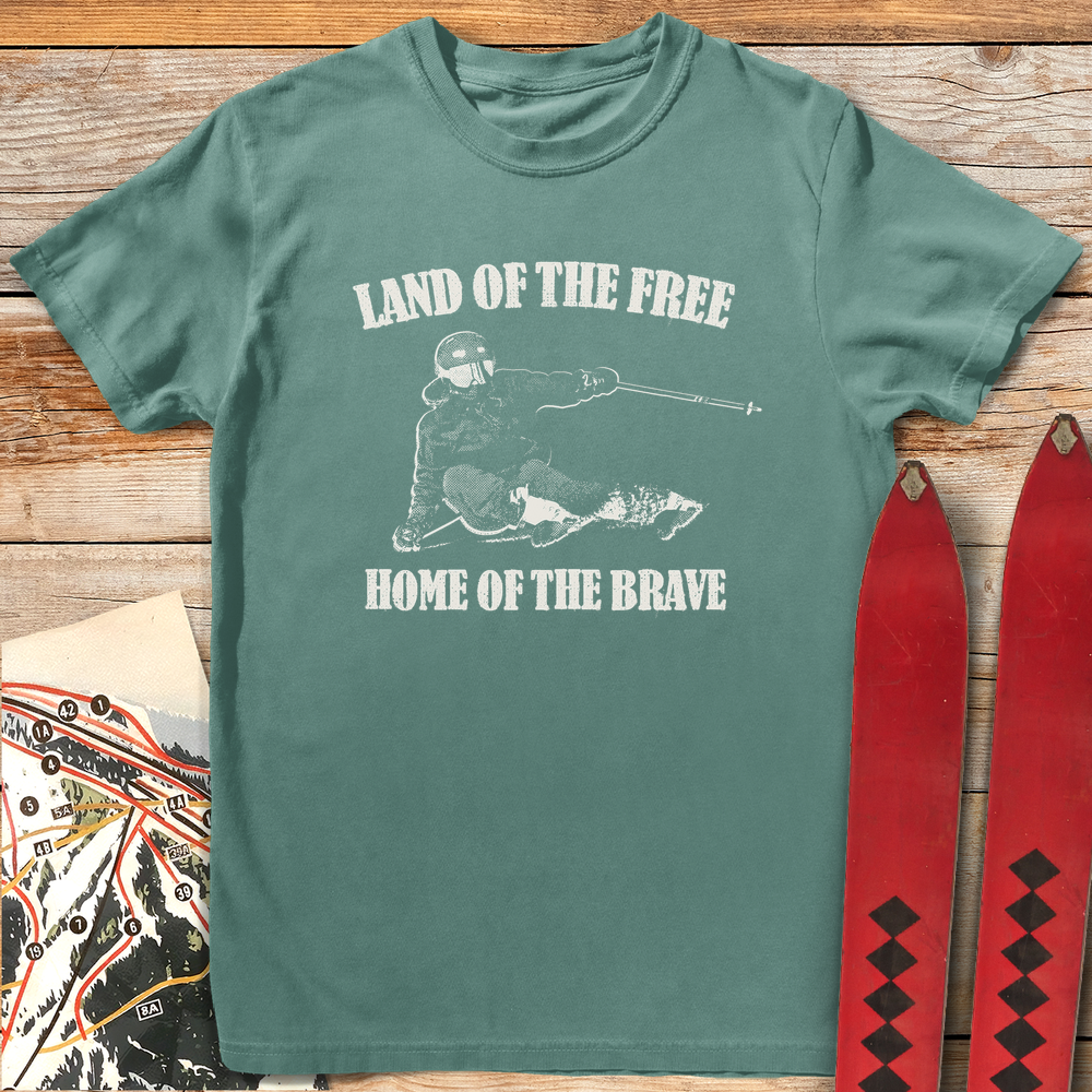 1337 Land Of The Free Ski White - Light Green