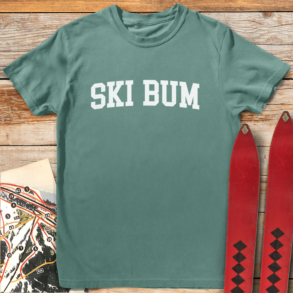 1358 Varsity Ski Bum White - Light Green