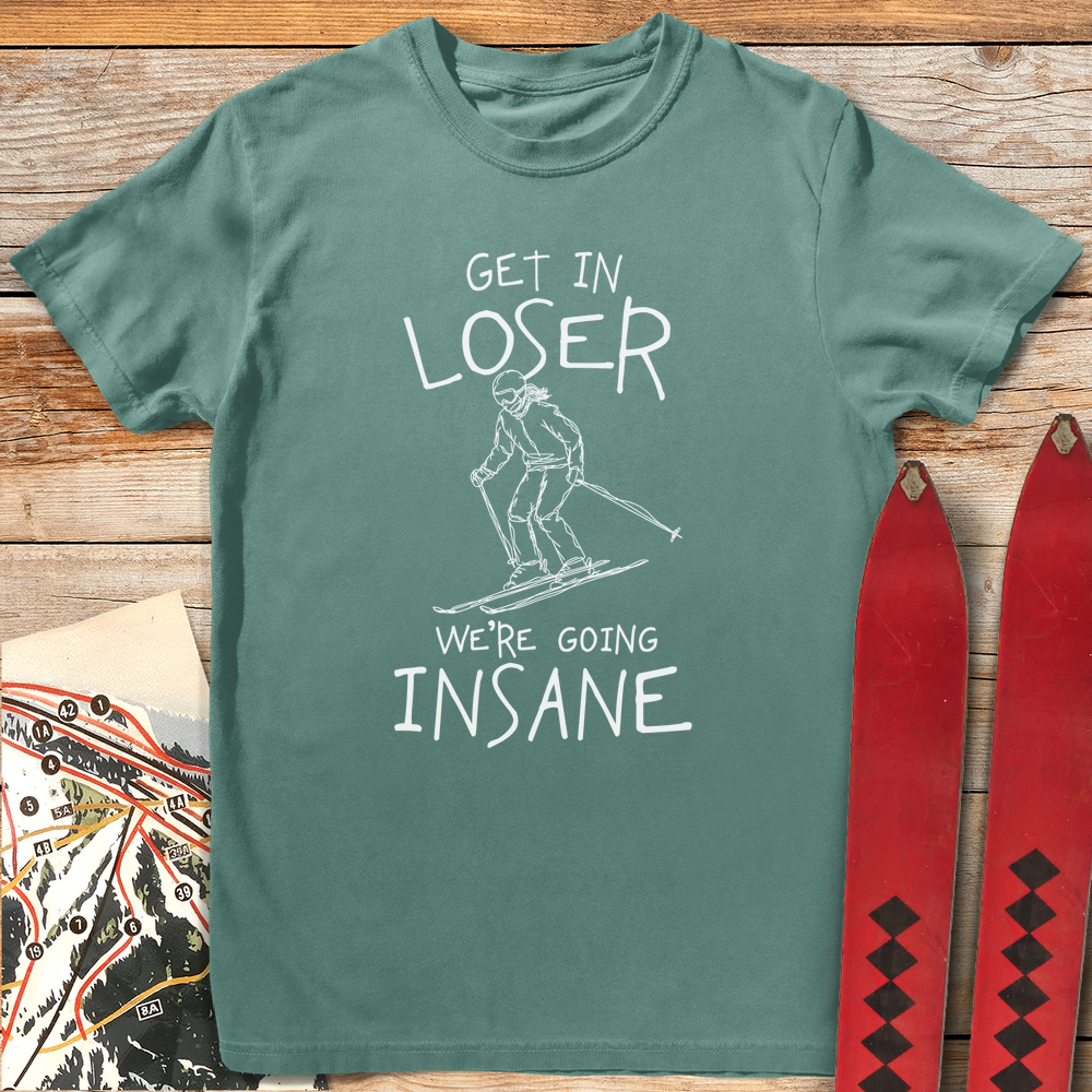 1355 Insane Skier White - Light Green