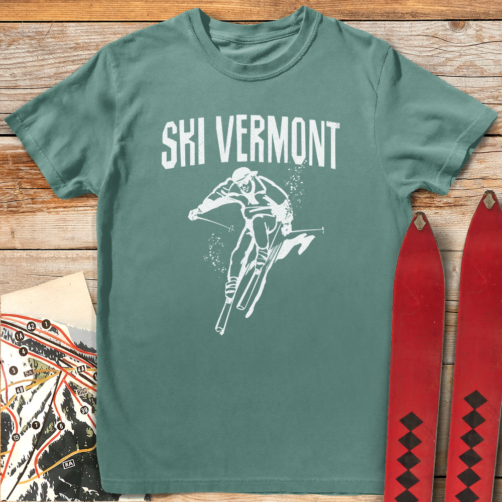 1379 Ski Vermont White - Light Green