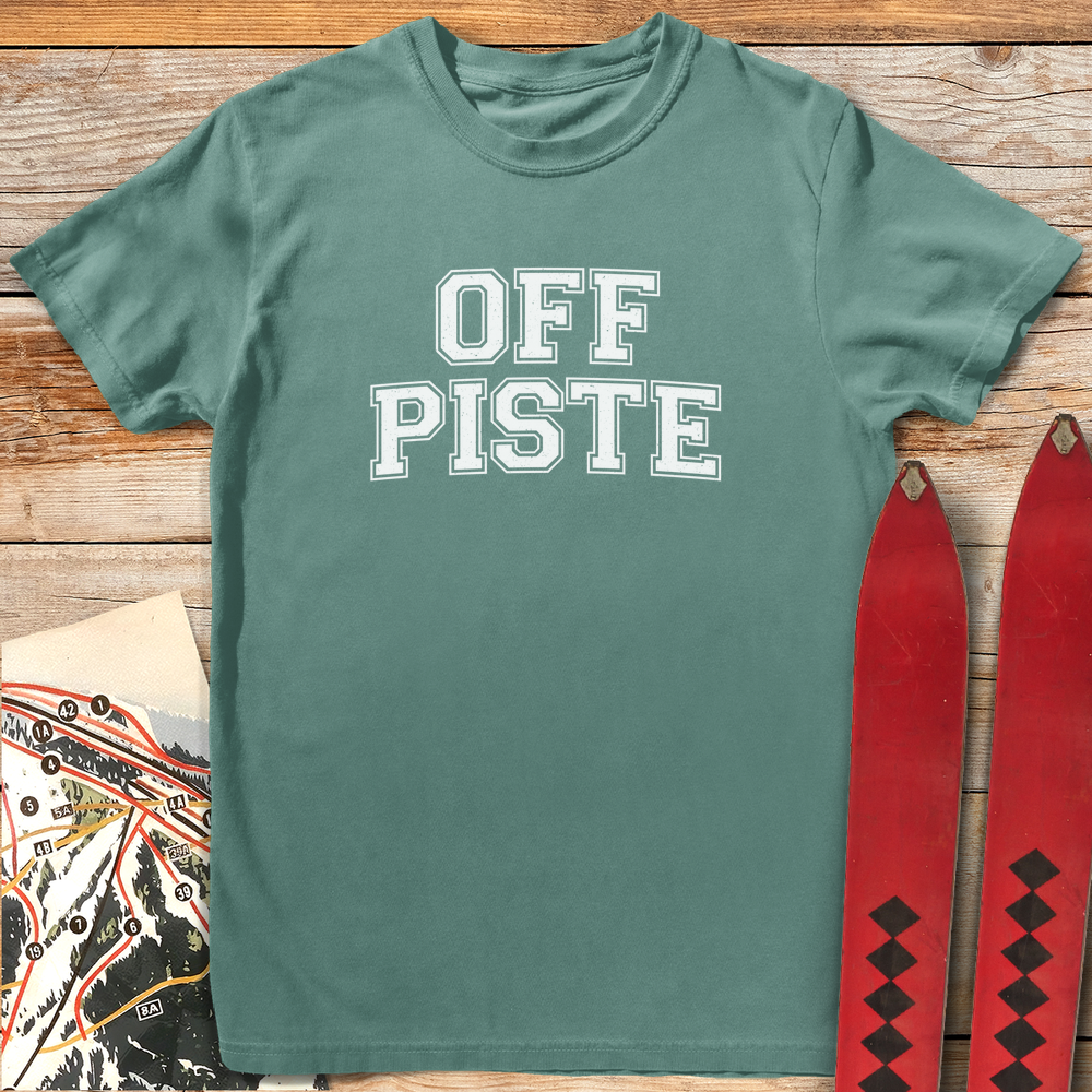 1409 Varsity Off Piste White - Light Green