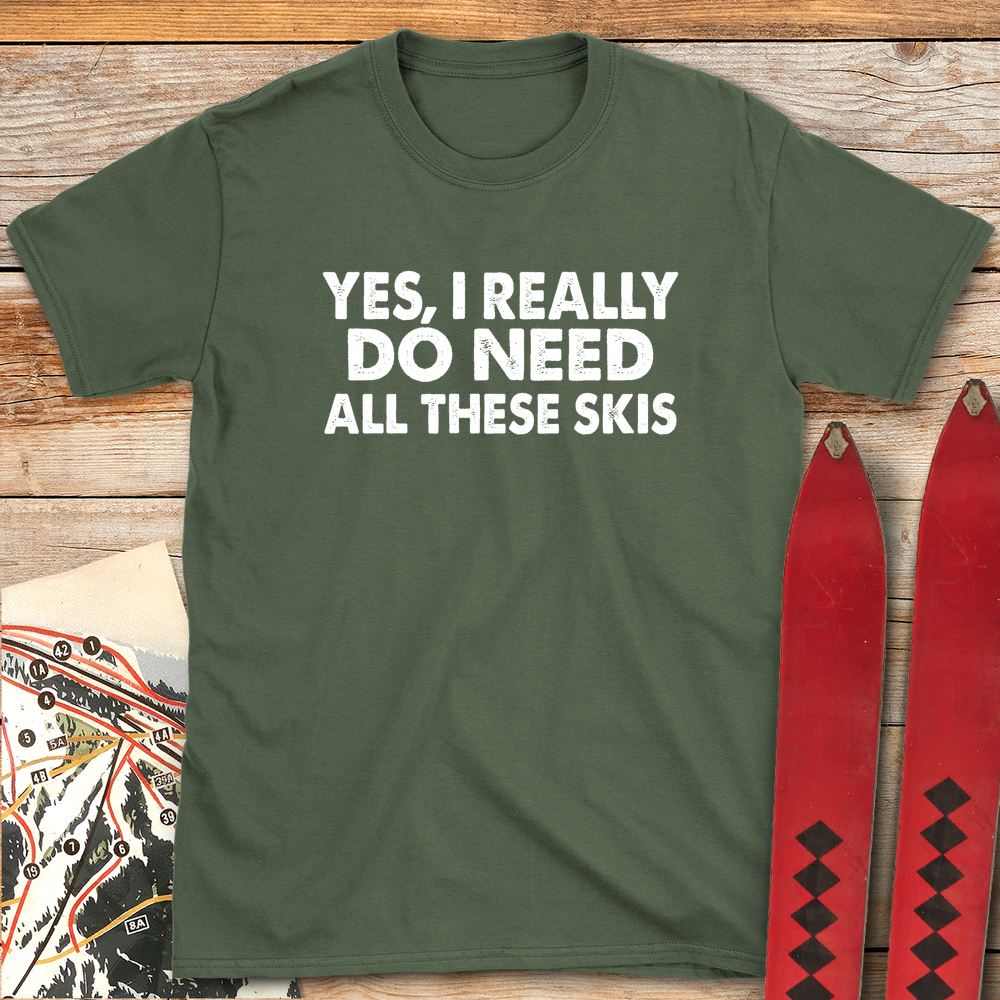 519 Lotta Skis White - Military Green