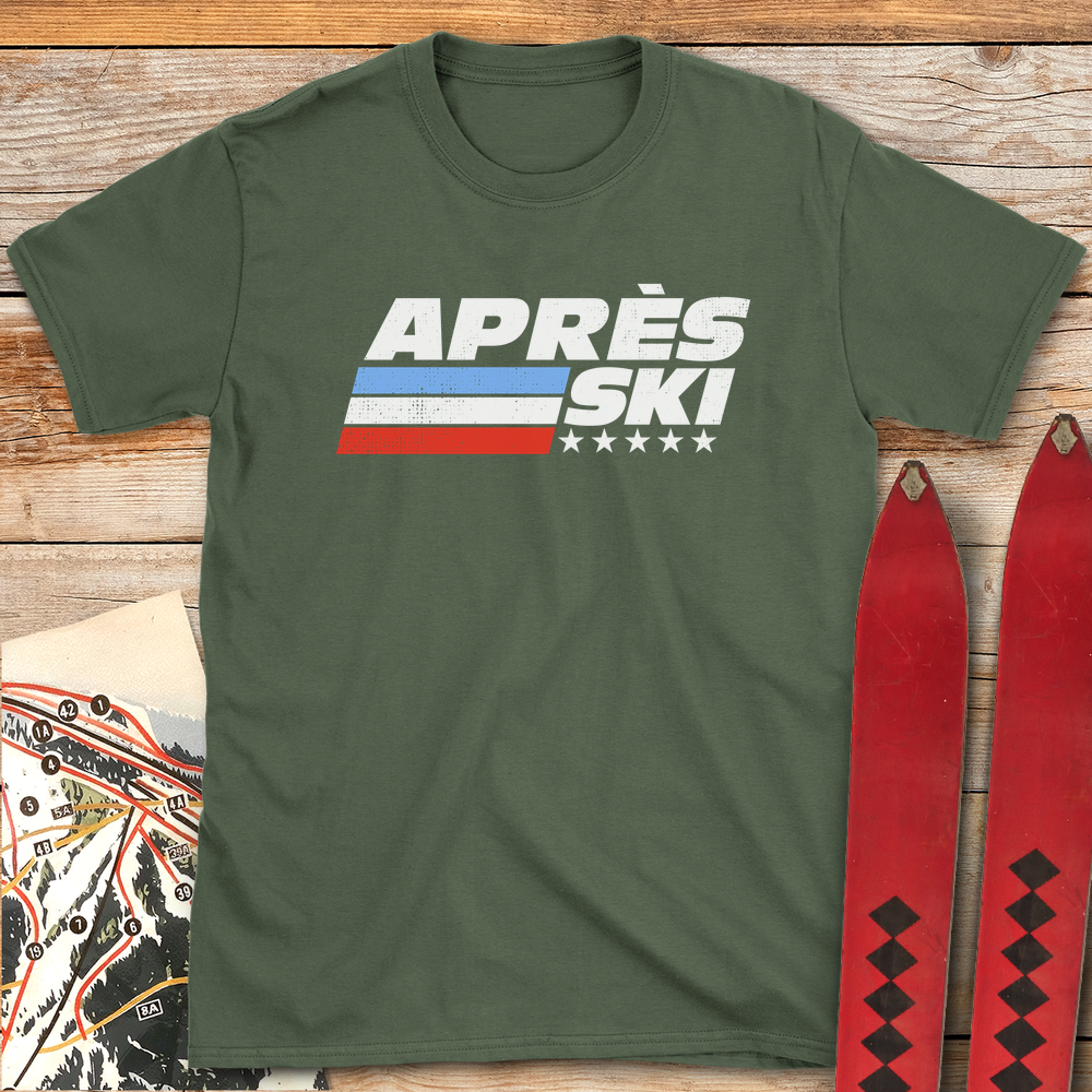 639 Apre S Ski Stars White - Military Green