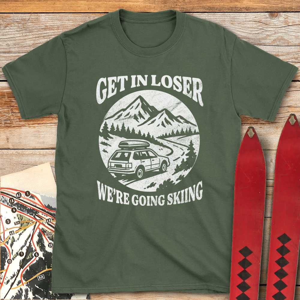 660 Skiing Loser White - Military Green