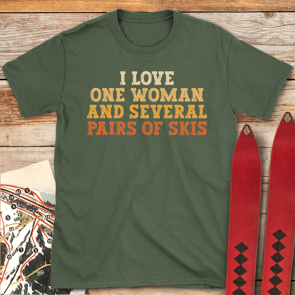 750 Love One Woman White - Military Green