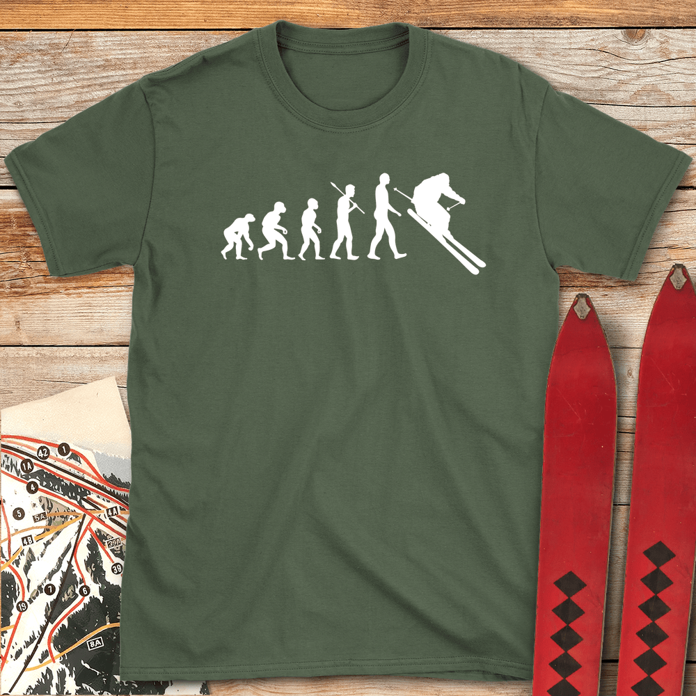 767 Evolution Of Skiers White - Military Green