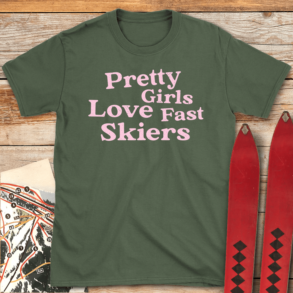 764 Girls Love Speed White - Military Green