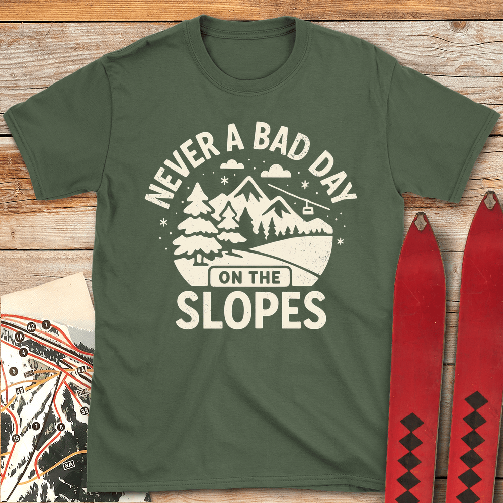 785 No Bad Days White - Military Green
