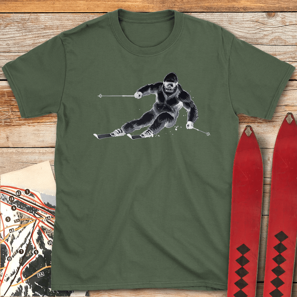 854 Big Hairy Carve White - Military Green