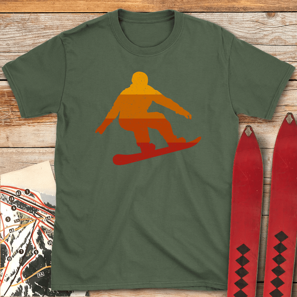 899 Sunset Snowboard White - Military Green
